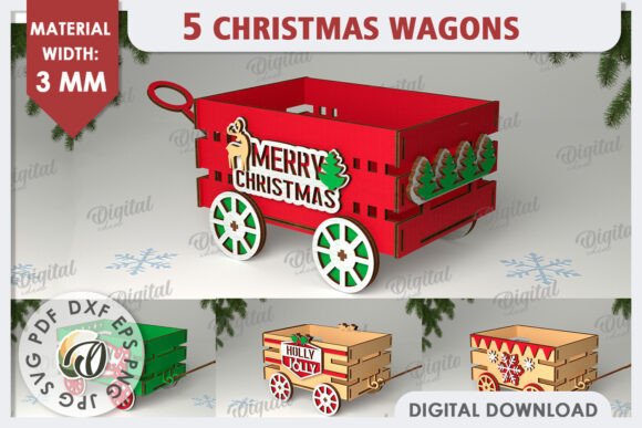 3D Christmas Wagons Laser Cut Bundle Review for Real Projects