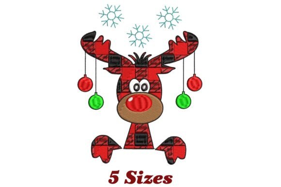 Buffalo Plaid Reindeer for Christmas Design Projects