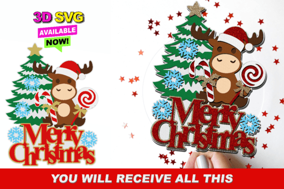 Christmas Cute Reindee Topper 3D SVG Review for Real Crafting Projects
