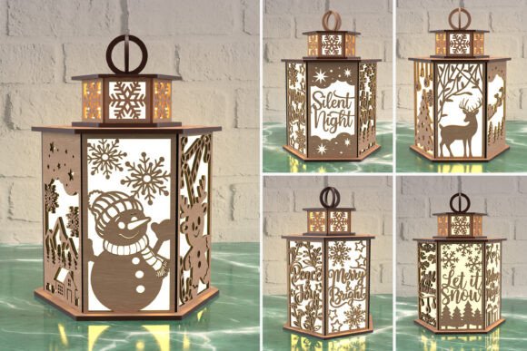 Christmas Lantern Bundle - 5 Designs for Winter Amp Creators