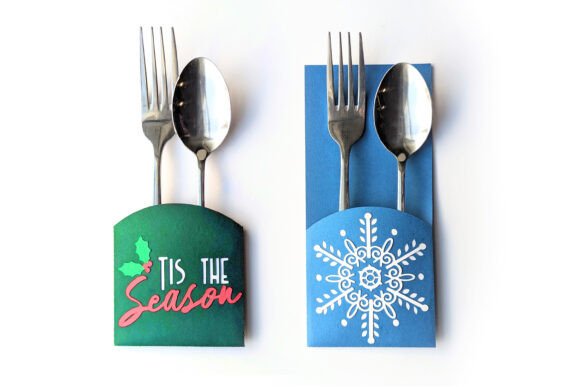 Christmas Season Silverware Sleeve SVG