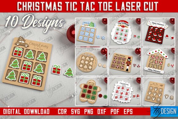 Christmas Tic Tac Toe Bundle CNC File: Winter Amp Design Review