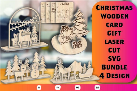 Christmas Wooden Card Gift SVG Bundle Review for Winter Amp Branding