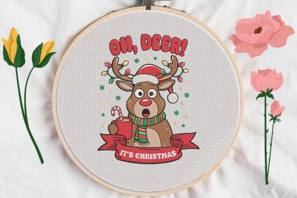 Funny Christmas Cute Reindeer for Vibrant Holiday Branding