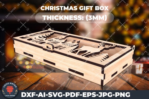 Laser Cut Jewelry Gift Christmas Box: Winter Amp Review