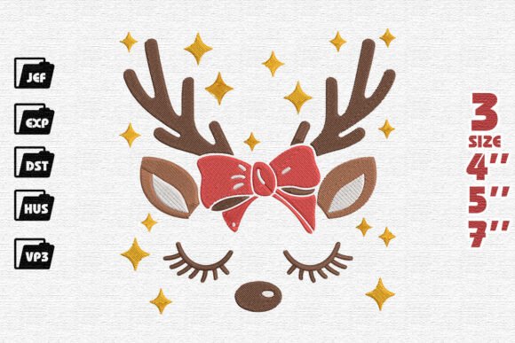 Reindeer Face Embroidery Adds Festive Flair to Marketing